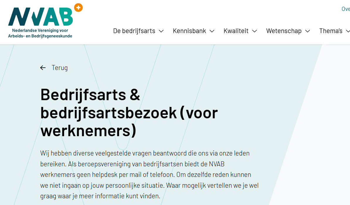 NVAB Bezoeken Bedrijfsarts